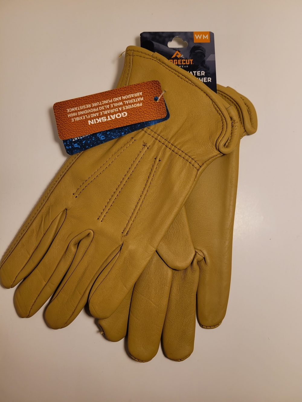 WM Sidecut Women's Goatskin Leather Gloves in Yellow Tan